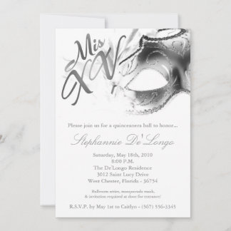 12x18 Masquerade Maske 15 Quinceanera Ball Einladu Einladung