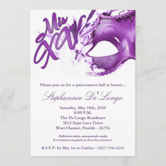 12x18 Masquerade Maske 15 Quinceanera Ball Einladu Einladung