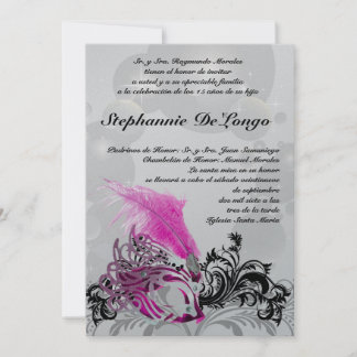 12x18 Masquerade Quinceanera Birthday Einladung