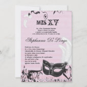 12x18 Masquerade Quinceanera Birthday Einladung (Vorderseite)