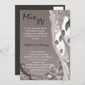 12x18 Masquerade Quinceanera Birthday Einladung (Vorne/Hinten)