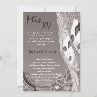 12x18 Masquerade Quinceanera Birthday Einladung