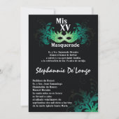 12x18 Masquerade Quinceanera Birthday Einladung (Vorderseite)