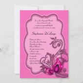 12x18 Masquerade Quinceanera Birthday Einladung (Vorderseite)