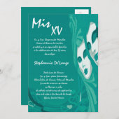 12x18 Masquerade Quinceanera Birthday Einladung (Vorne/Hinten)