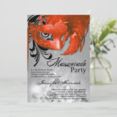12x18 Masquerade Quinceanera Birthday Einladung (Stehend Vorderseite)