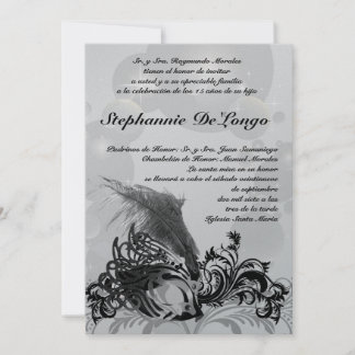 12x18 Masquerade Quinceanera Birthday Einladung