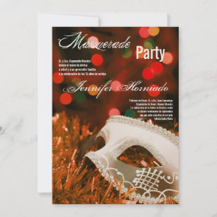 12x18 Masquerade Quinceanera Birthday Einladung