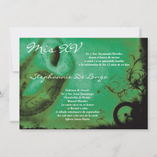 12x18 Masquerade Quinceanera Birthday Einladung