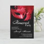 12x18 Masquerade Quinceanera Birthday Einladung (Stehend Vorderseite)