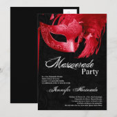 12x18 Masquerade Quinceanera Birthday Einladung (Vorne/Hinten)