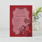 12x18 Masquerade Quinceanera Birthday Einladung (Stehend Vorderseite)