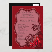 12x18 Masquerade Quinceanera Birthday Einladung (Vorne/Hinten)