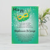12x18 Masquerade Quinceanera Birthday Einladung (Stehend Vorderseite)