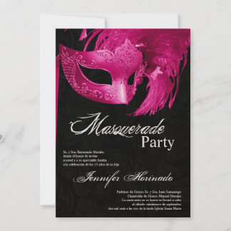 12x18 Masquerade Quinceanera Birthday Einladung