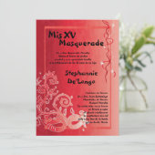 12x18 Masquerade Quinceanera Birthday Einladung (Stehend Vorderseite)