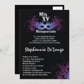 12x18 Masquerade Quinceanera Birthday Einladung (Vorne/Hinten)