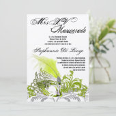 12x18 Masquerade Quinceanera Birthday Einladung (Stehend Vorderseite)