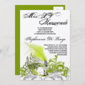 12x18 Masquerade Quinceanera Birthday Einladung (Vorne/Hinten)