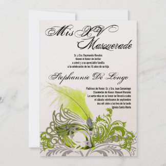 12x18 Masquerade Quinceanera Birthday Einladung