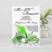 12x18 Masquerade Quinceanera Birthday Einladung (Stehend Vorderseite)