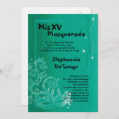 12x18 Masquerade Quinceanera Birthday Einladung (Vorne/Hinten)