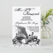 12x18 Masquerade Quinceanera Birthday Einladung (Stehend Vorderseite)