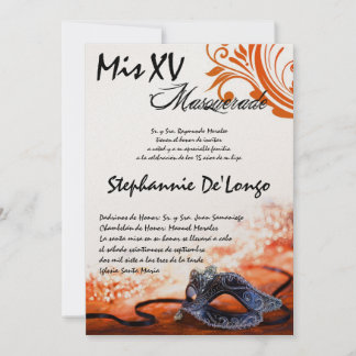 12x18 Masquerade Quinceanera Birthday Einladung