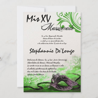 12x18 Masquerade Quinceanera Birthday Einladung