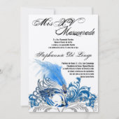 12x18 Masquerade Quinceanera Birthday Einladung (Vorderseite)