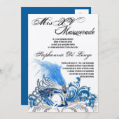 12x18 Masquerade Quinceanera Birthday Einladung (Vorne/Hinten)