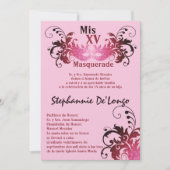 12x18 Masquerade Quinceanera Birthday Einladung (Vorderseite)