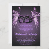 12x18 Masquerade Quinceanera Birthday Einladung (Vorderseite)