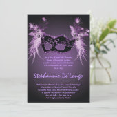 12x18 Masquerade Quinceanera Birthday Einladung (Stehend Vorderseite)