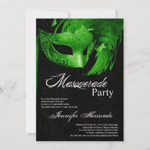 12x18 Masquerade Quinceanera Birthday Einladung