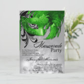 12x18 Masquerade Quinceanera Birthday Einladung (Stehend Vorderseite)