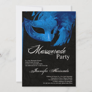 12x18 Masquerade Quinceanera Birthday Einladung