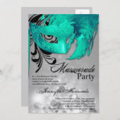 12x18 Masquerade Quinceanera Birthday Einladung (Vorne/Hinten)