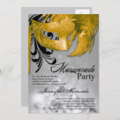 12x18 Masquerade Quinceanera Birthday Einladung (Vorne/Hinten)