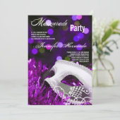 12x18 Masquerade Quinceanera Geburtstag Einladung (Stehend Vorderseite)