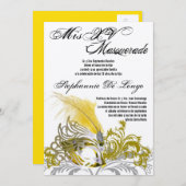 12x18 Masquerade Quinceanera Geburtstag Einladung (Vorne/Hinten)