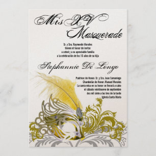 12x18 Masquerade Quinceanera Geburtstag Einladung