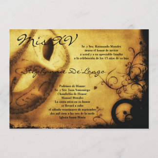12x18 Masquerade Quinceanera Geburtstag Einladung