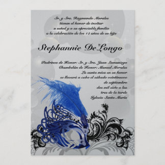 12x18 Masquerade Quinceanera Geburtstag Einladung