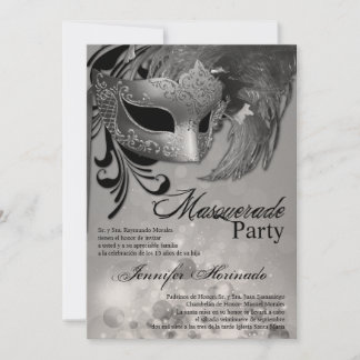 12x18 Masquerade Quinceanera Geburtstag Einladung