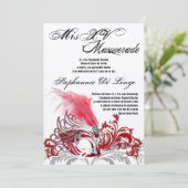 12x18 Masquerade Quinceanera Geburtstag Einladung (Stehend Vorderseite)