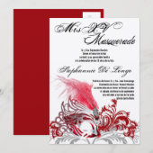 12x18 Masquerade Quinceanera Geburtstag Einladung (Vorne/Hinten)