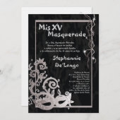 12x18 Masquerade Quinceanera Geburtstag Einladung (Vorne/Hinten)