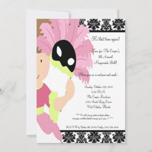 12x18 MasqueradeBall Halloween Bash Party Einladun Einladung