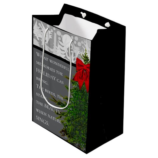 12X18 MITTLERE GESCHENKTÜTE (Vorderseite Schrägansicht)